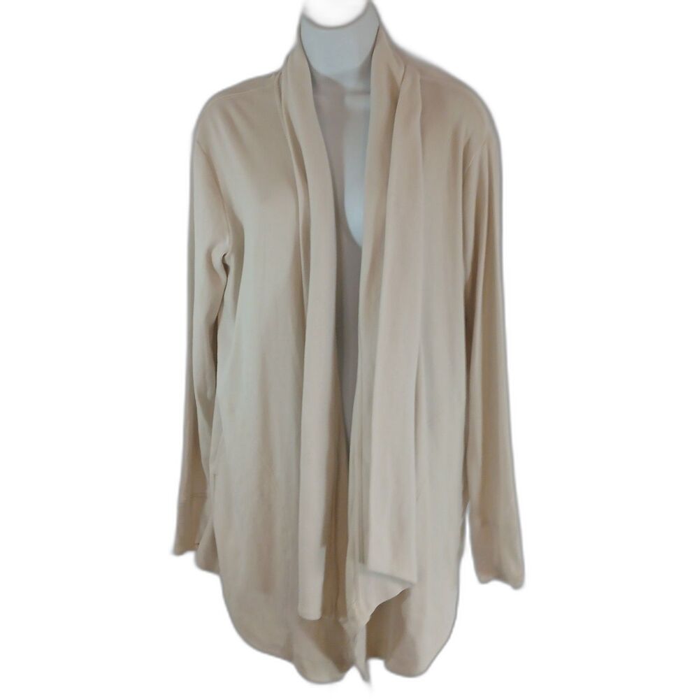 Athleta Sweater Cream Duster Ribbed Sz S Cozy Leisure Cabin